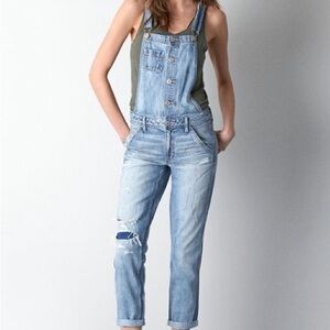 American Eagle Blue Overalls Vintage Wash